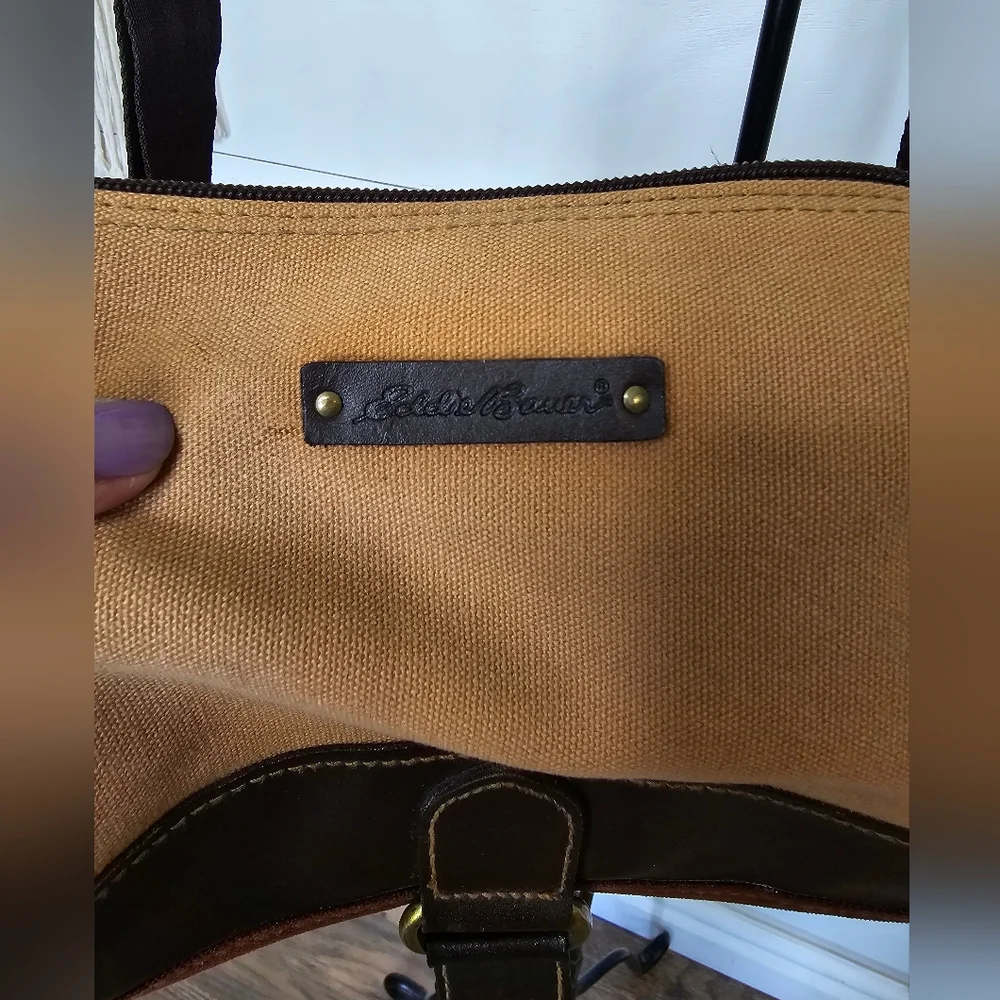 Eddie Bauer Canvas Adventurer Field Messenger School Travel Bag
